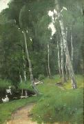 Paul Raud In a park Sweden oil painting artist